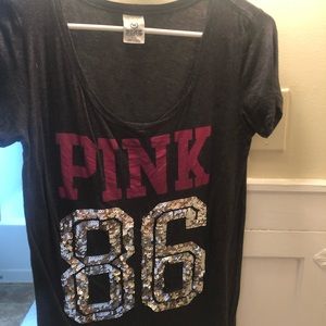 Pink sequins T